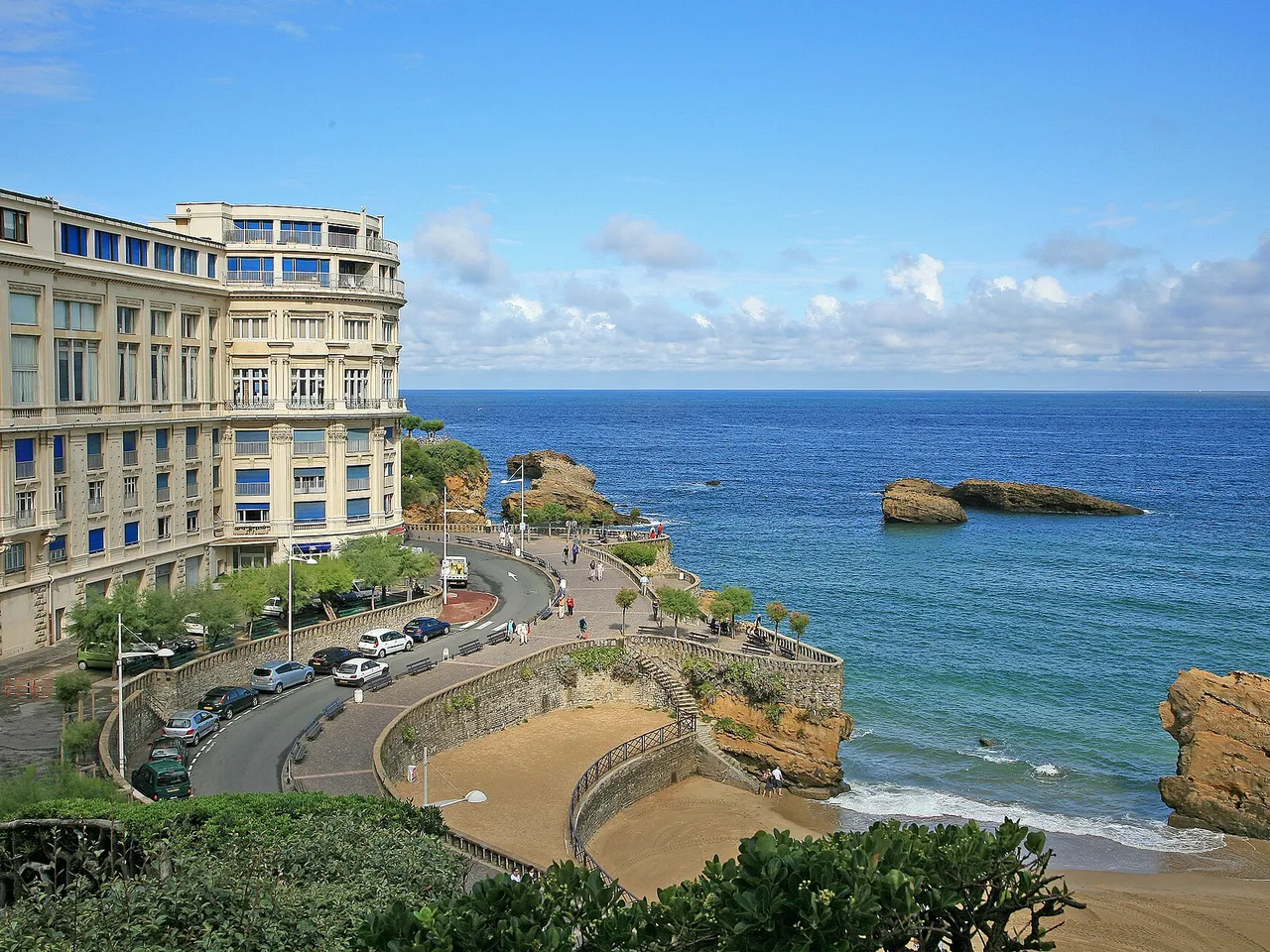 Le littoral de Biarritz, station balnéaire de la Côte basque